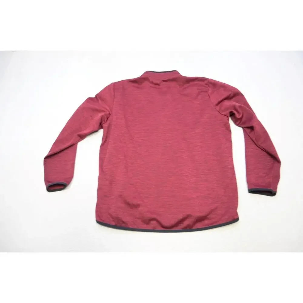 Under Armour 1/4 Zip Golf Jacket Fleece Loose Athletic Dark‎ Red Mens Size Large